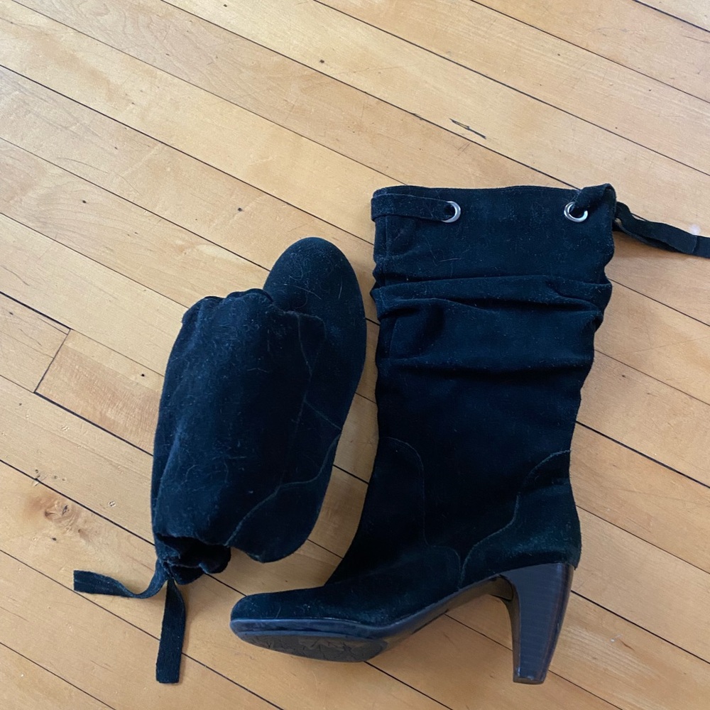 Connie Black Heeled Boots